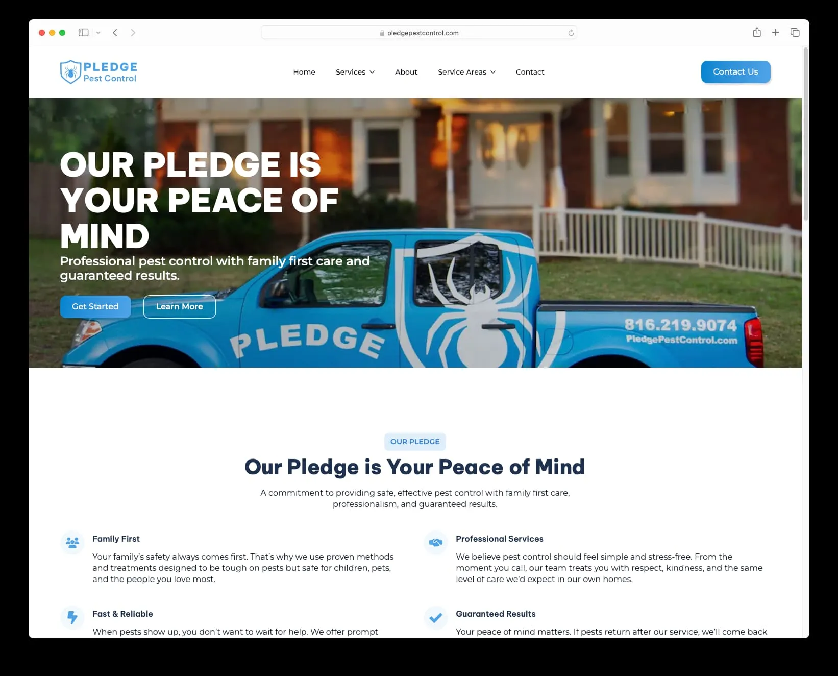 Pledge Pest Control Homepage