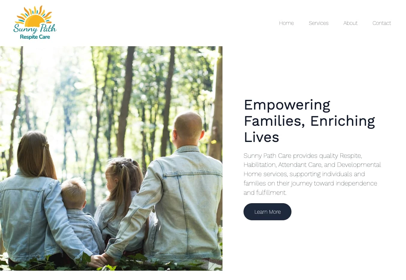 Sunny Path Care website screenshot